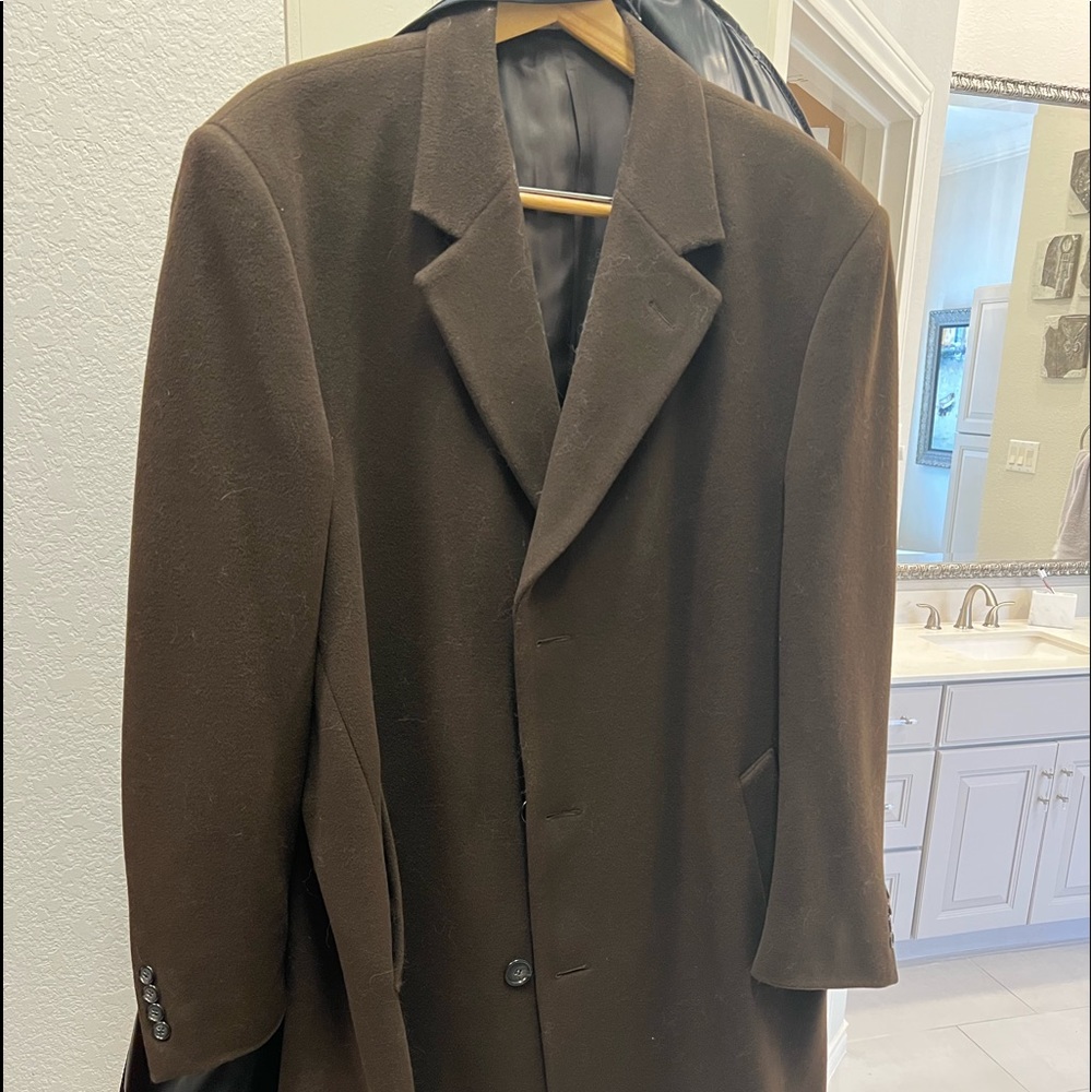 Mens brown topcoat